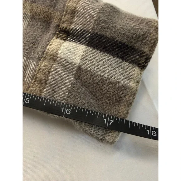 Patagonia Womens Organic Cotton Flannel Shirt Grey Tan Plaid Button Down S - Picture 7 of 13